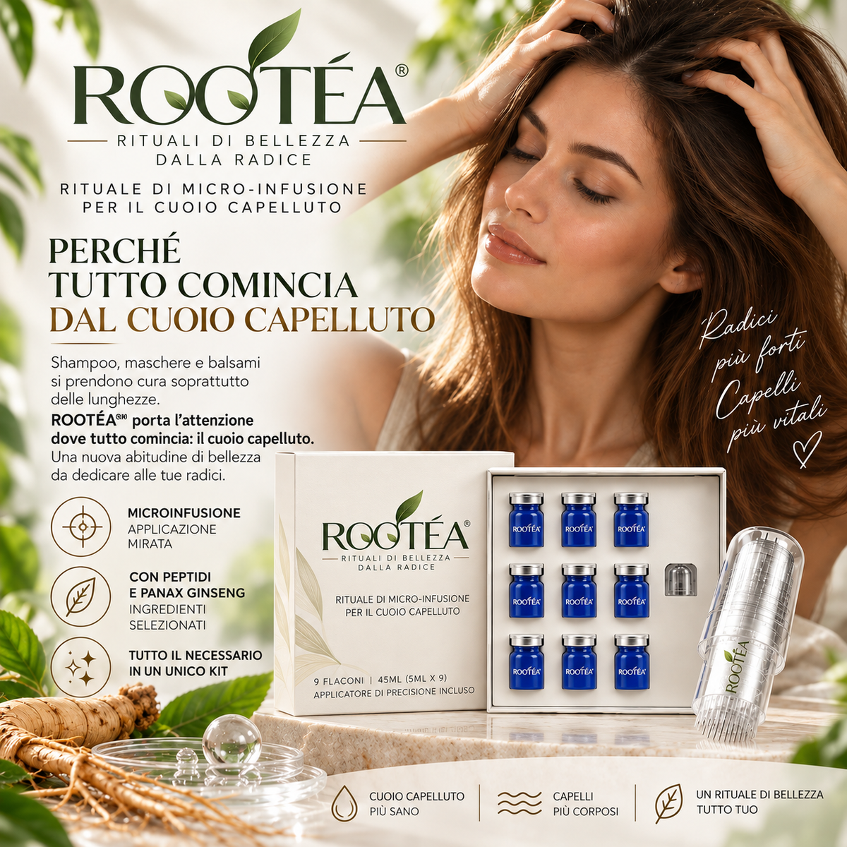 ROOTÉA® | Rituale di Micro-Infusione per il Cuoio Capelluto