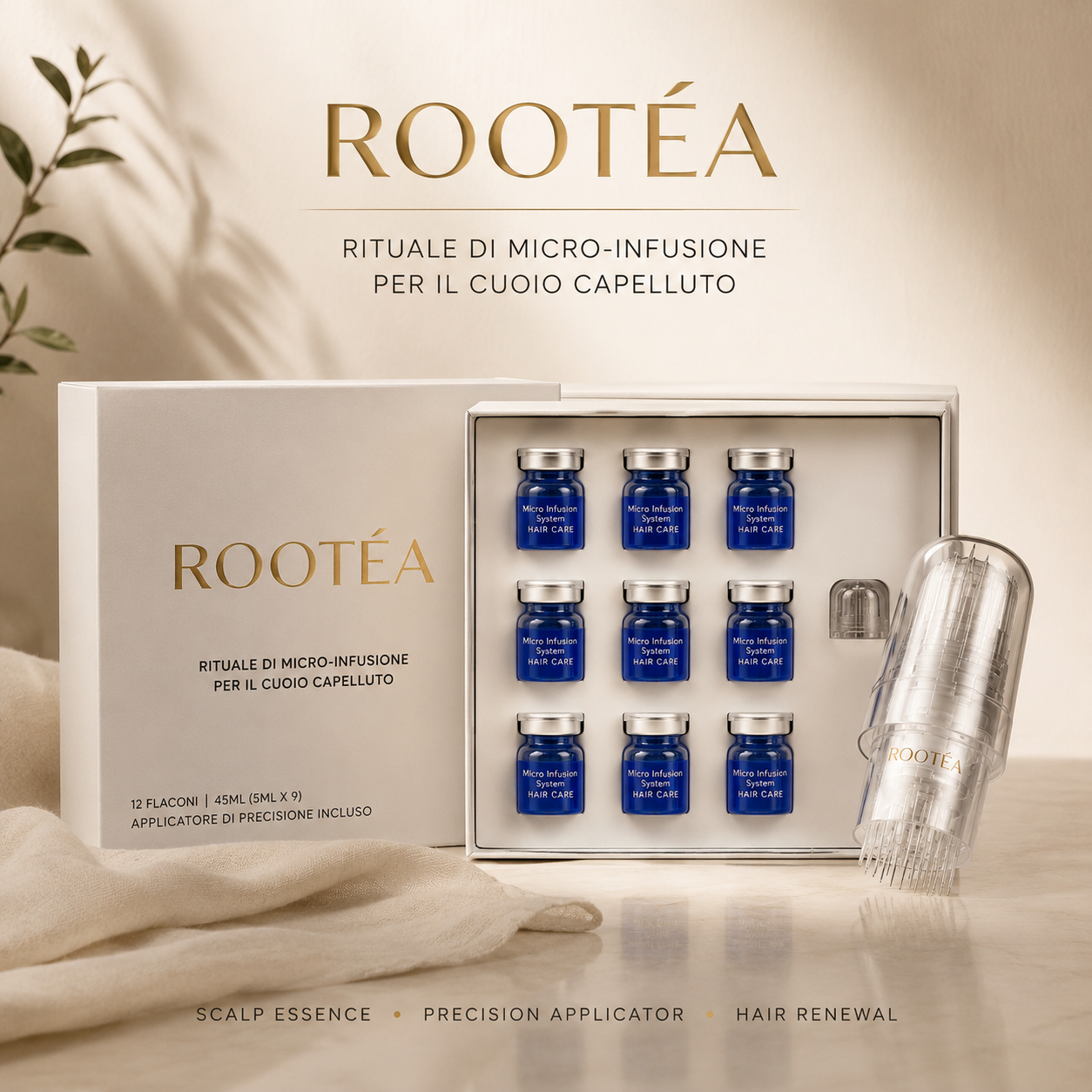ROOTÉA™ | Rituale di Micro-Infusione per il Cuoio Capelluto
