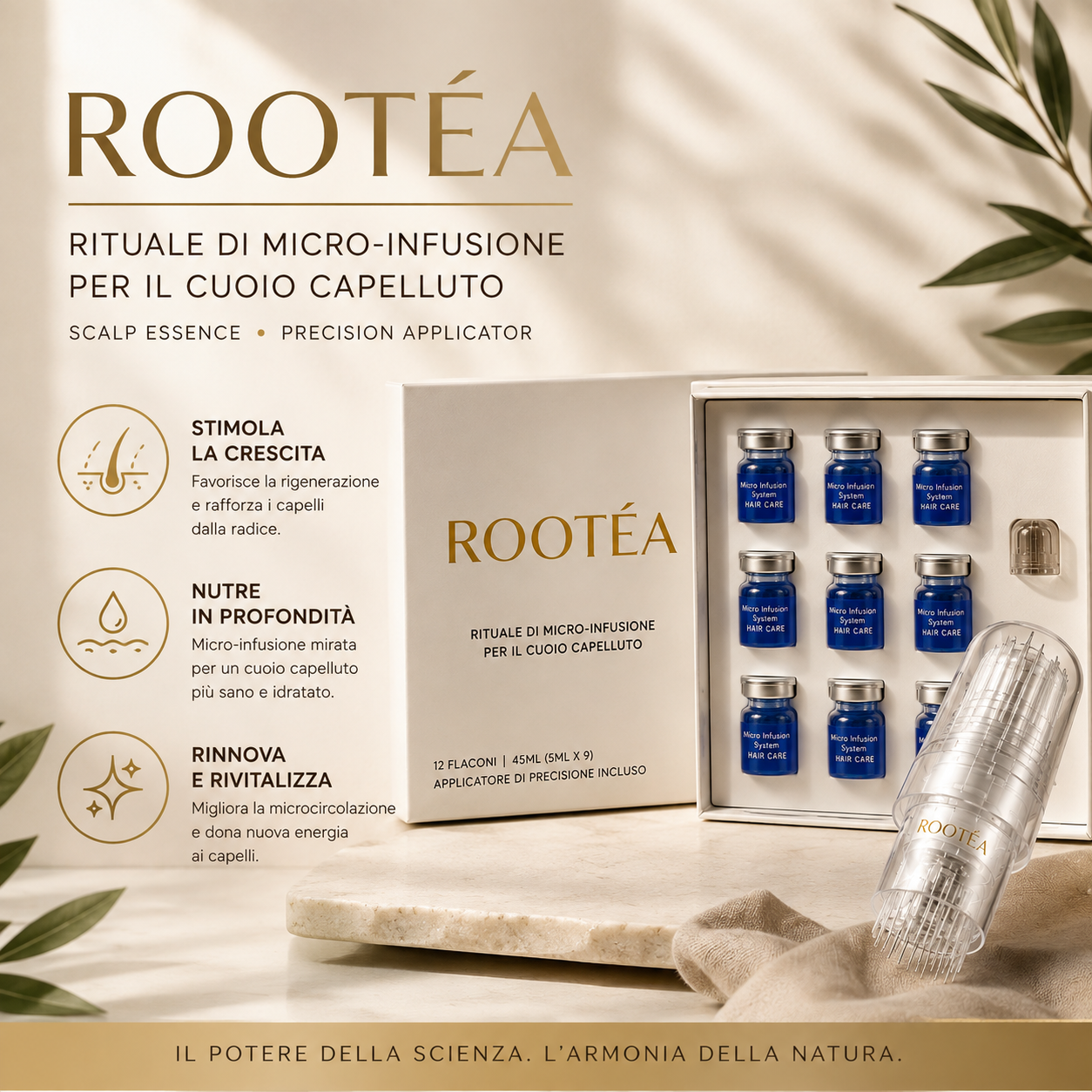 ROOTÉA™ | Rituale di Micro-Infusione per il Cuoio Capelluto